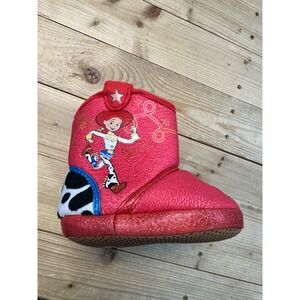 Toy Story Jessie Pink Glitter Cowboy Western‎ Boot Slippers Size 5/6 Kids